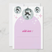 Retro Disco Groove Wishes Vrijgezellenfeest Game K Kaart (Achterkant)