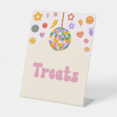 Retro Disco Groovy Trestabel Teken Reclamebord Met Voetstuk (Voorkant)