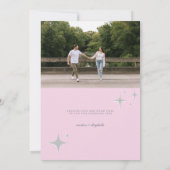 RETRO DISCO HAPPY NIEUW JAAR | Fotofamiliekaart Kaart (Achterkant)