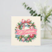 Retro Disco Kerstkrans Cadeaubon (Staand voorkant)
