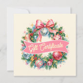 Retro Disco Kerstkrans Cadeaubon (Voorkant)