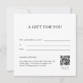 Retro Disco Kerstkrans QR Code Cadeaubon (Achterkant)