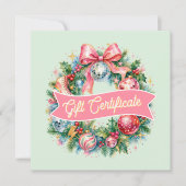 Retro Disco Kerstkrans QR-code cadeaukaart (Voorkant)