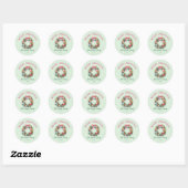 Retro Disco Kerstkrans Ronde Sticker (Vel)