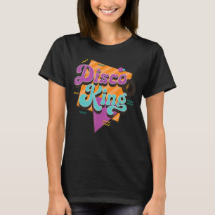 Retro Disco King Colorful Matching 60's 70's Party T-shirt
