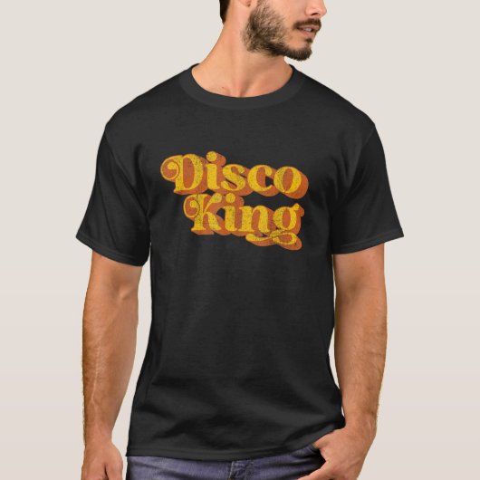 Retro Disco King Funny  60 s 70 s Party Mannen T-shirt (Voorkant)