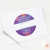 Retro disco klasreünie naam sticker (Envelop)