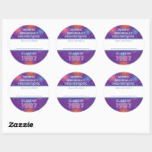 Retro disco klasreünie naam sticker (Vel)