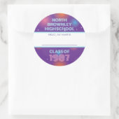 Retro disco klasreünie naam sticker (Tas)