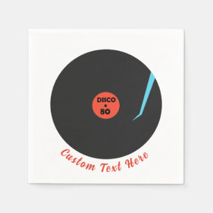 Retro Disco Music Party servetten met aangepaste t