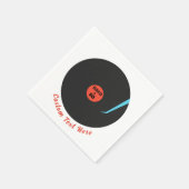Retro Disco Music Party servetten met aangepaste t (Hoek)