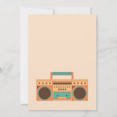 Retro Disco muziekfeest verjaardag Kaart (Achterkant)