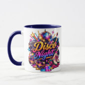 Retro Disco Nacht Twee-zijdige Mok (Links)