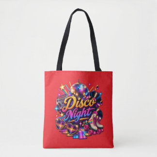 Retro Disco Night Boodschappentas Tote Bag