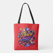 Retro Disco Night Boodschappentas Tote Bag (Achterkant)