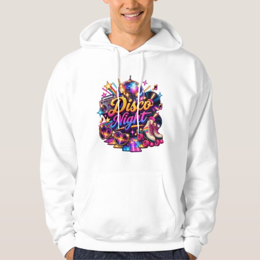Retro Disco Night-trui  Hoodie (Voorkant)