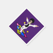 Retro-disco-partij 7 servet (Hoek)