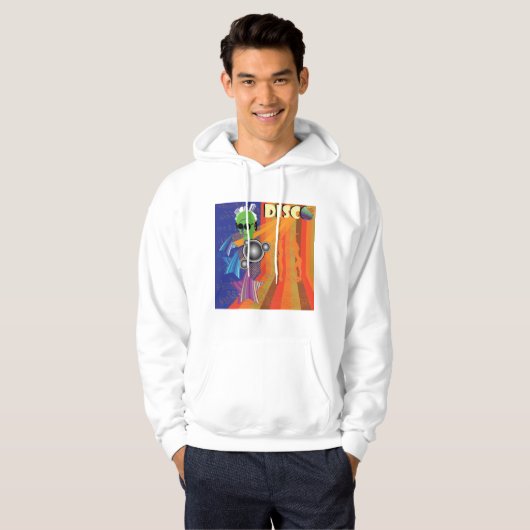 Retro Disco Party 70s Funk Art Hoodie (Voorkant volledig)