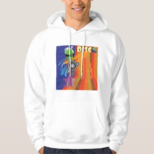 Retro Disco Party 70s Funk Art Hoodie (Voorkant)