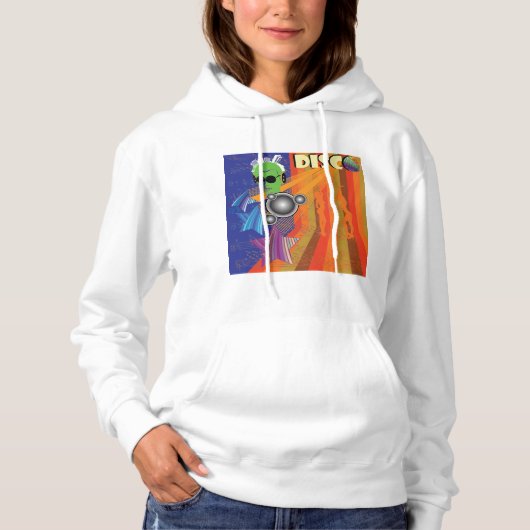 Retro Disco Party 70s Funk Art Hoodie (Voorkant)