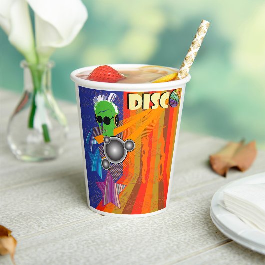 Retro Disco Party 70s Funk Art Papieren Bekers