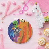 Retro Disco Party 70s Funk Art Papieren Bordje (Feest)