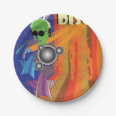 Retro Disco Party 70s Funk Art Papieren Bordje (Voorkant)
