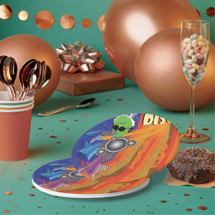 Retro Disco Party 70s Funk Art Papieren Bordje
