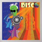 Retro Disco Party 70s Funk Art Poster (Voorkant)