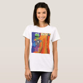 Retro Disco Party 70s Funk Art T-shirt (Voorkant volledig)