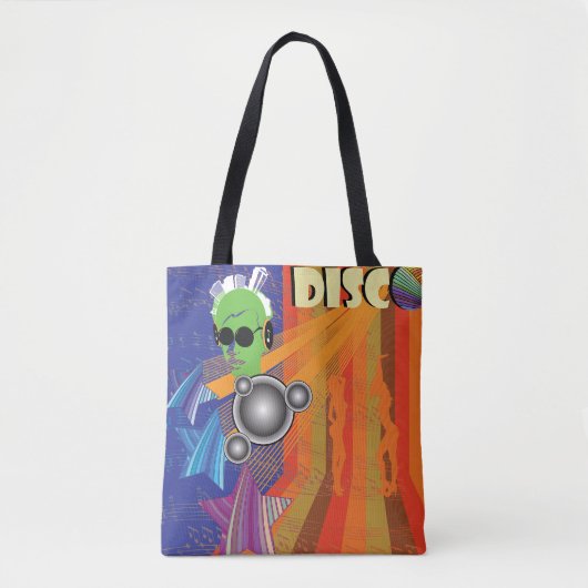Retro Disco Party 70s Funk Art Tote Bag (Voorkant)
