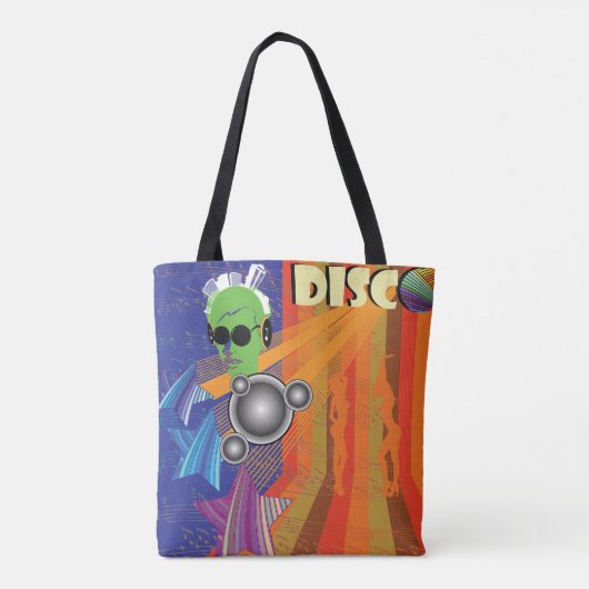 Retro Disco Party 70s Funk Art Tote Bag (Achterkant)