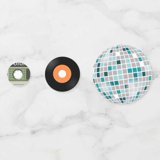 Retro Disco Party Confetti (Voorkanten)