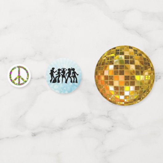 Retro Disco Party Confetti (Achterkanten)