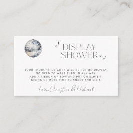 Retro Disco Party Display Douche Informatiekaartje