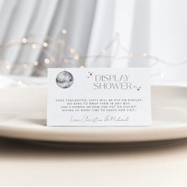 Retro Disco Party Display Douche Informatiekaartje