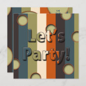RETRO -DISCO PARTY INVITATION -multi-purpose Kaart (Voorkant / Achterkant)