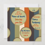RETRO -DISCO PARTY INVITATION -multi-purpose Kaart (Achterkant)