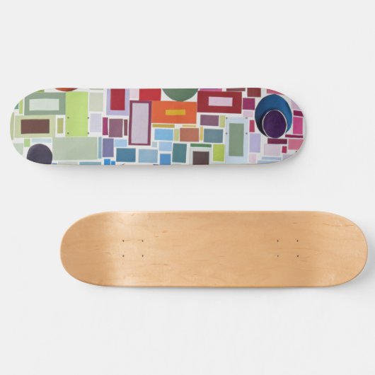 Retro Disco Party op Collage Persoonlijk Skateboard (Horizontaal)