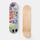 Retro Disco Party op Collage Persoonlijk Skateboard (Voorkant)