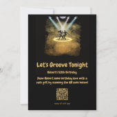 Retro Disco Party QR Code Verjaardagsfeest Kaart (Voorkant)