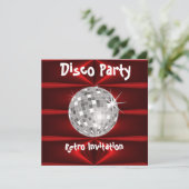 Retro Disco Party-uitnodiging Kaart (Staand voorkant)