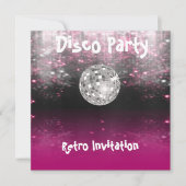 Retro Disco Party-uitnodiging Kaart (Voorkant)