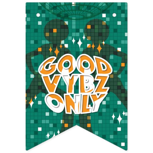 RETRO DISCO PARTY VLAGGETJES (Eerste vlag)