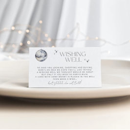 Retro Disco Party Wishing Well Informatiekaartje