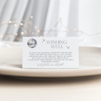 Retro Disco Party Wishing Well Informatiekaartje