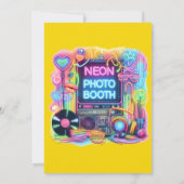 Retro Disco Photo Booth Birthday Party Kaart (Achterkant)