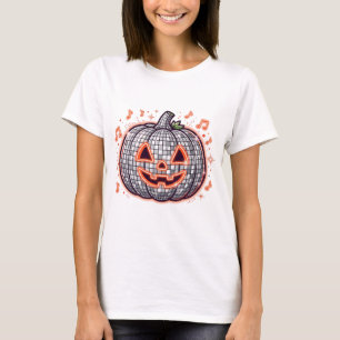 Retro Disco Pompoen Dames Halloween T-Shirt