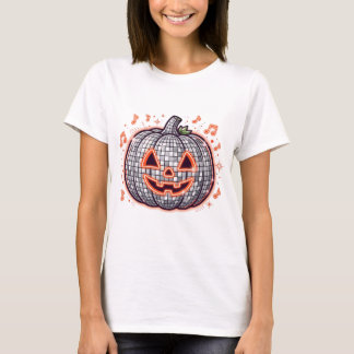 Retro Disco Pompoen Dames Halloween T-Shirt