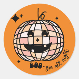 Retro Disco Pompoen Halloween Sticker